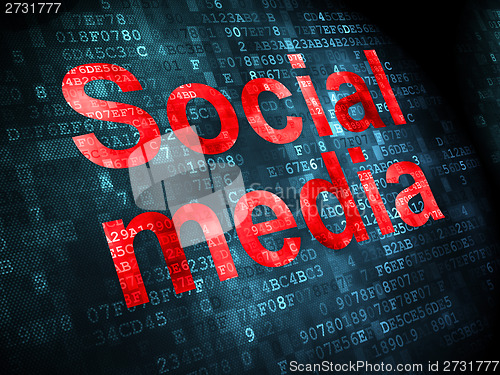 Image of Social network concept: Social Media on digital background