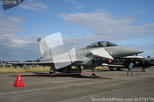 Image of Eurofighter parked at an airshow