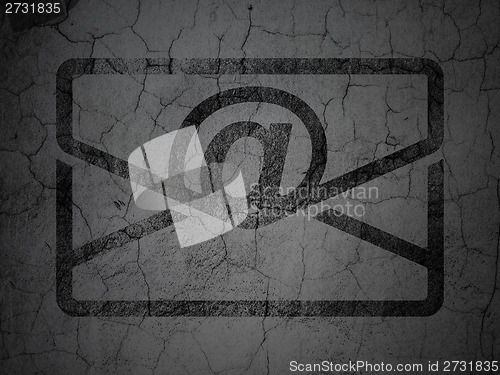 Image of Finance concept: Email on grunge wall background