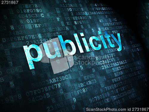 Image of Marketing concept: Publicity on digital background