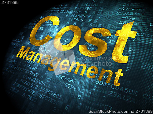 Image of Finance concept: Cost Management on digital background