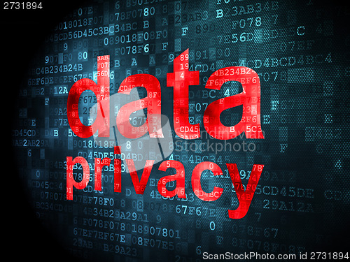 Image of Security concept: Data Privacy on digital background