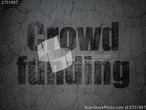 Image of Business concept: Crowd Funding on grunge wall background