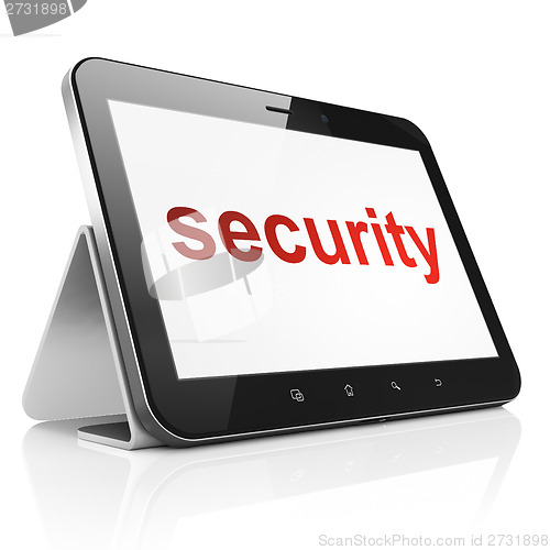 Image of Protection concept: Security on tablet pc computer