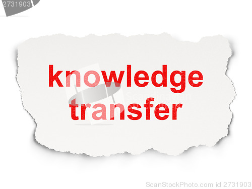 Image of Education concept: Knowledge Transfer on Paper background