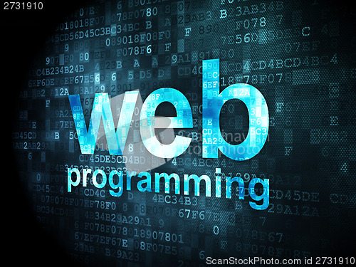 Image of SEO web design concept: Web Programming on digital background