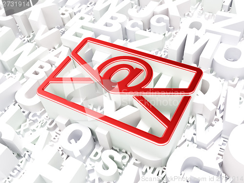 Image of Business concept: Email on alphabet background