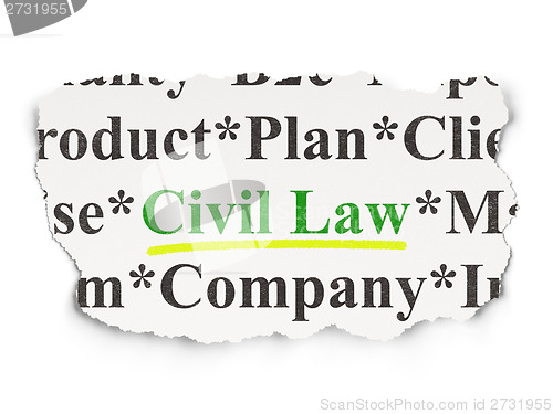 Image of Law concept: Civil Law on Paper background
