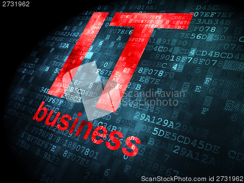 Image of Business concept: IT Business on digital background