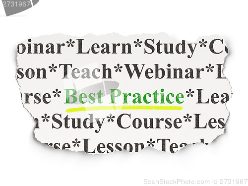 Image of Education concept: Best Practice on Paper background