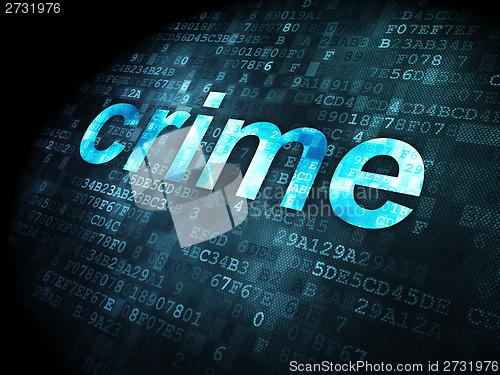 Image of Privacy concept: Crime on digital background
