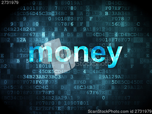 Image of Finance concept: Money on digital background