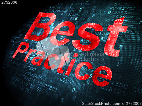 Image of Education concept: Best Practice on digital background
