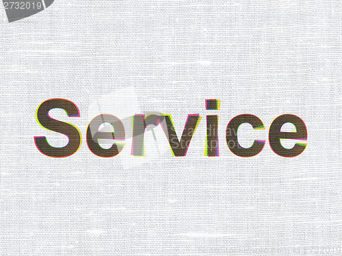 Image of Business concept: Service on fabric texture background
