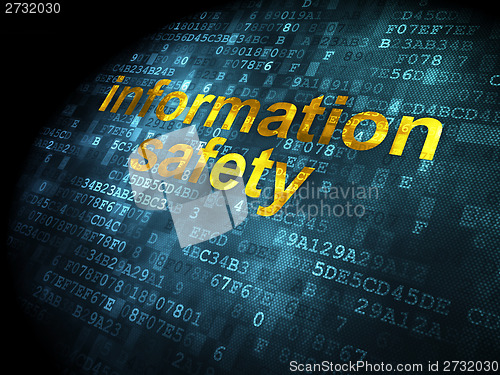 Image of Protection concept: Information Safety on digital background