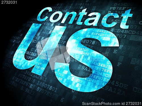 Image of Advertising concept: Contact Us on digital background