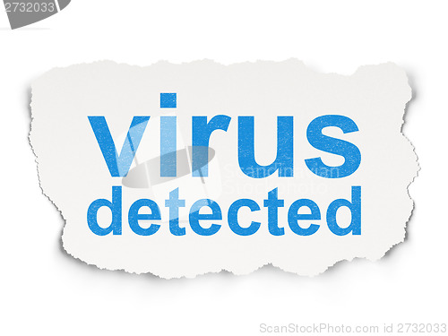 Image of Privacy concept: Virus Detected on Paper background