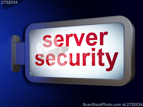 Image of Privacy concept: Server Security on billboard background