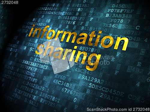 Image of Data concept: Information Sharing on digital background