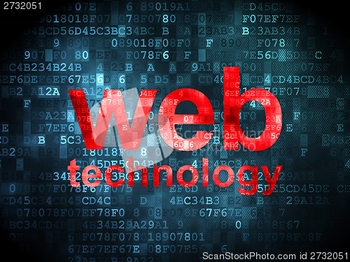 Image of SEO web design concept: Web Technology on digital background