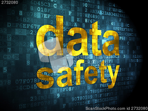 Image of Data concept: Data Safety on digital background