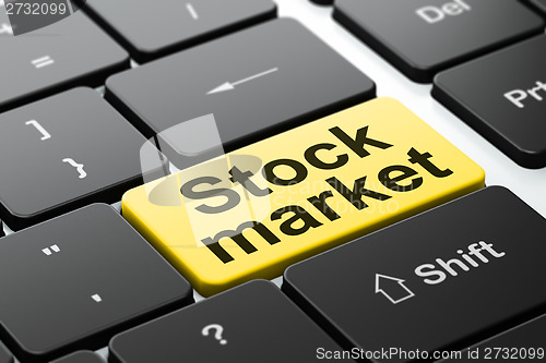 Image of Business concept: Stock Market on computer keyboard background