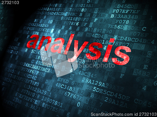Image of Marketing concept: Analysis on digital background