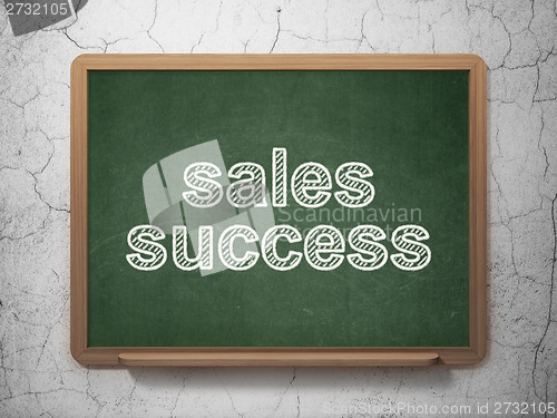 Image of Marketing concept: Sales Success on chalkboard background