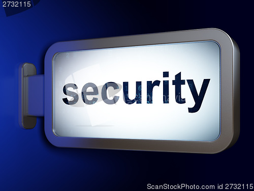 Image of Privacy concept: Security on billboard background