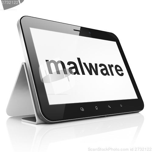 Image of Protection concept: Malware on tablet pc computer