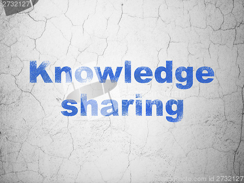 Image of Education concept: Knowledge Sharing on wall background