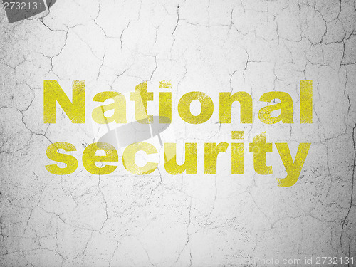 Image of Security concept: National Security on wall background