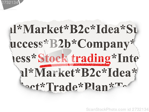 Image of Business concept: Stock Trading on Paper background