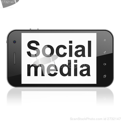 Image of Social media concept: Social Media on smartphone