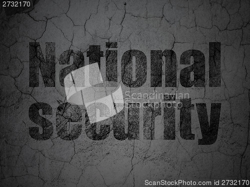 Image of Safety concept: National Security on grunge wall background