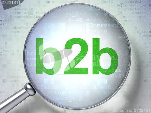 Image of Business concept: B2b with optical glass