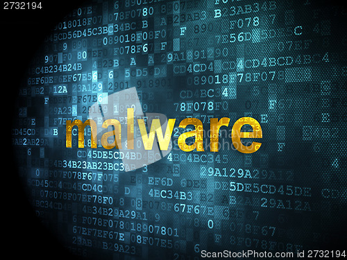 Image of Security concept: Malware on digital background