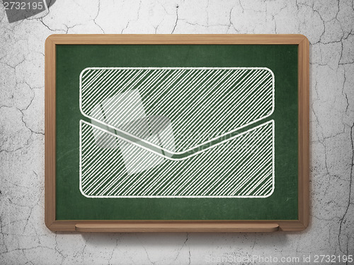Image of Finance concept: Email on chalkboard background