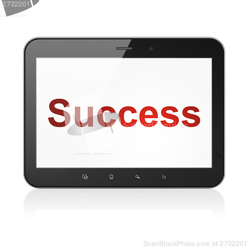Image of Finance concept: Success on tablet pc computer