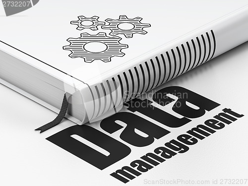Image of Data concept: book Gears, Data Management on white background