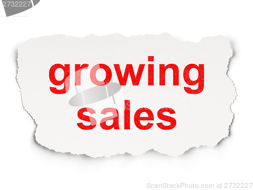 Image of Business concept: Growing Sales on Paper background