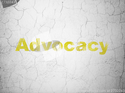 Image of Law concept: Advocacy on wall background