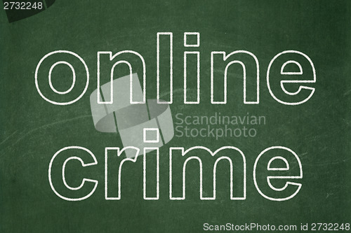 Image of Privacy concept: Online Crime on chalkboard background