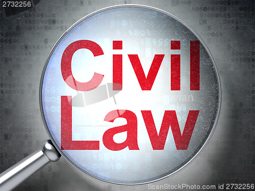 Image of Law concept: Civil Law with optical glass