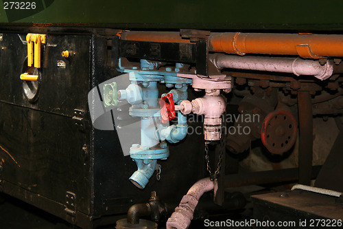 Image of pipes on a steam train