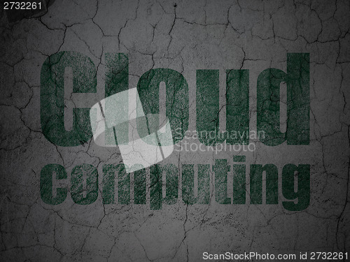 Image of Cloud networking concept: Cloud Computing on grunge wall background