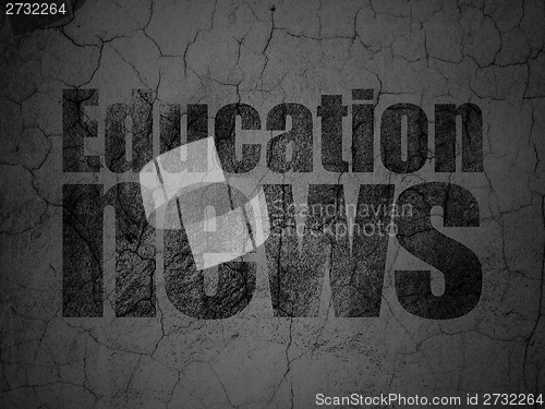 Image of News concept: Education News on grunge wall background