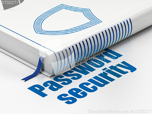 Image of Security concept: book Contoured Shield, Password Security