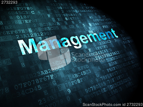 Image of Business concept: Management on digital background