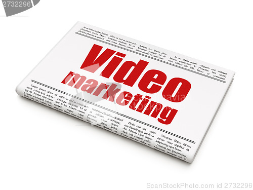 Image of Business concept: newspaper headline Video Marketing